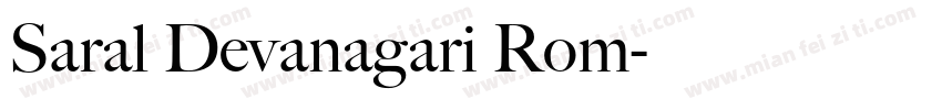 Saral Devanagari Rom字体转换